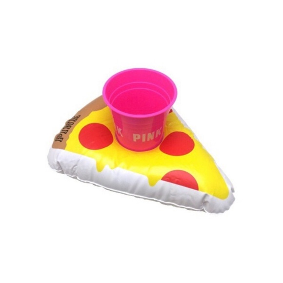 🌸New🌸 Pink Victoria’s Secret 2pc Cup + Floating Pizza Cup Holder NWT - Picture 1 of 3